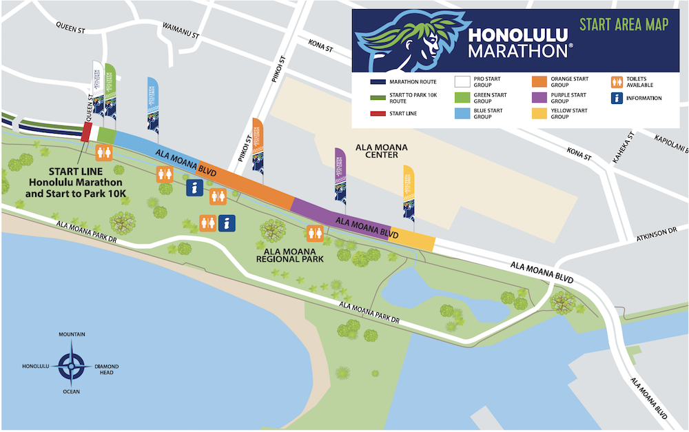 Getting to the Start Honolulu Marathon