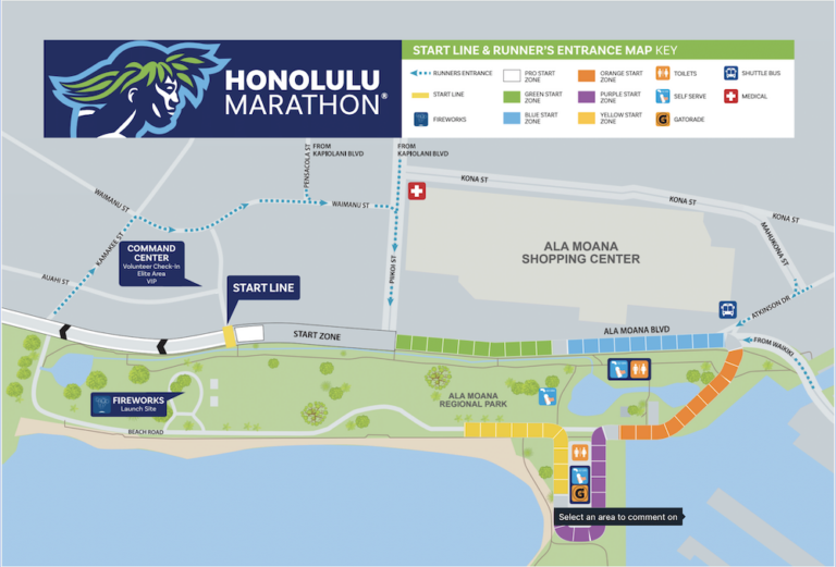 2021 Start Area Map_Honolulu Marathon Honolulu Marathon