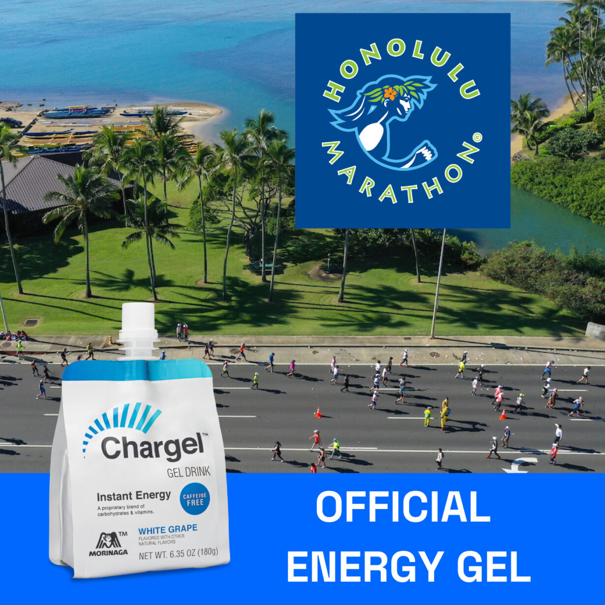 Chargel is the Official Gel at the 2023 Honolulu Marathon : Honolulu 